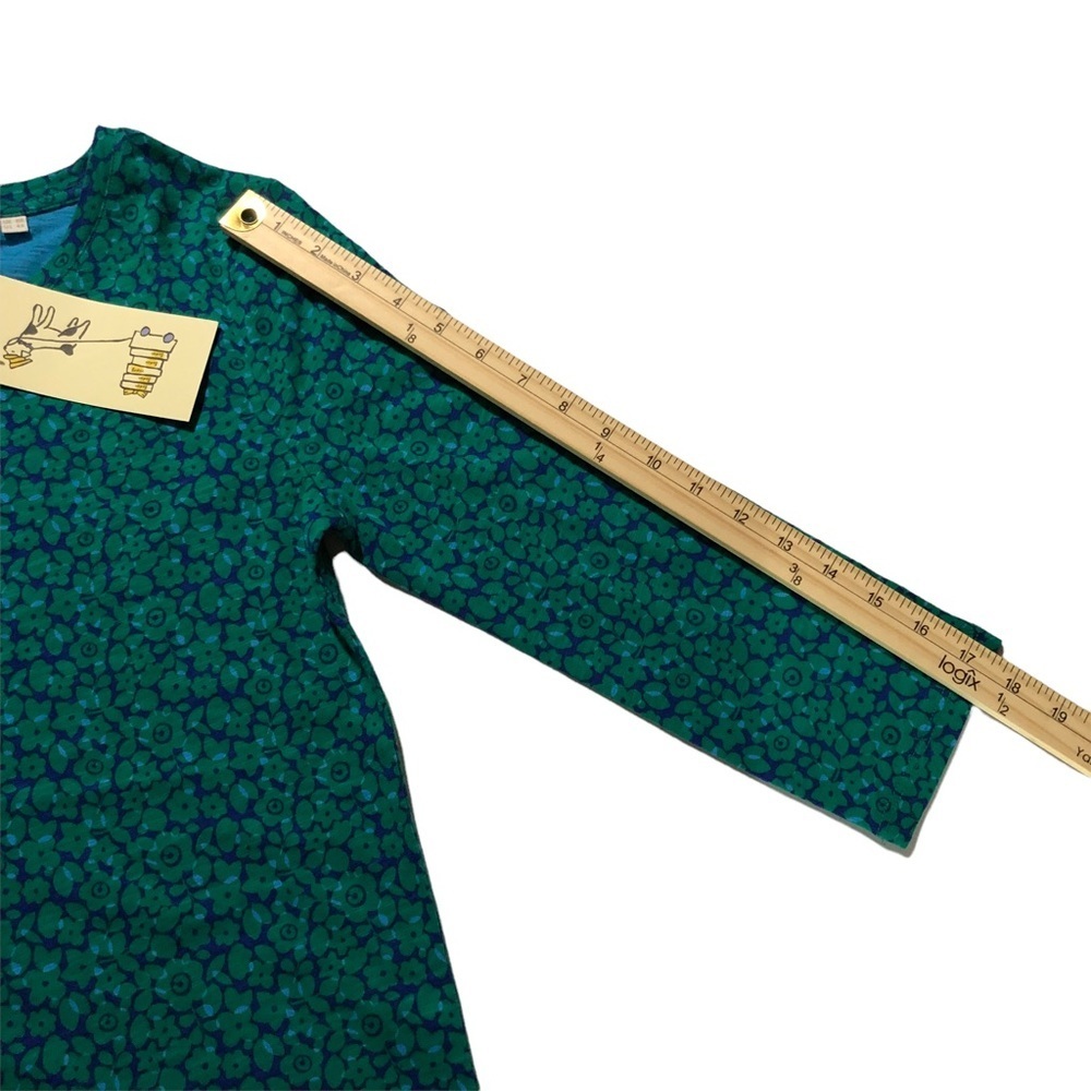 NWT Boden Blue‎ and Green Floral 3/4 Sleeve Nightgown/Pajamas Size 4R - Picture 8 of 9